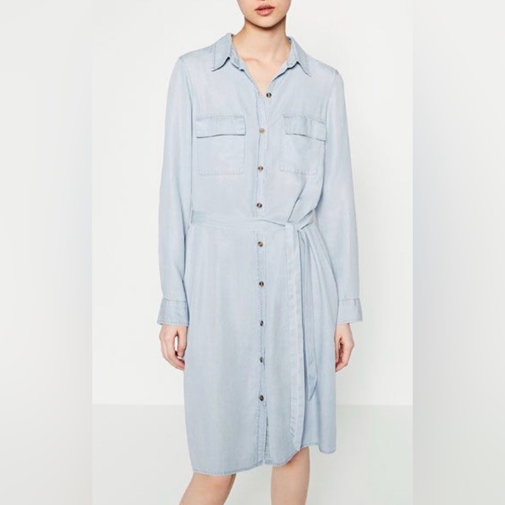 Zara NWOT denim shirt dress, XS